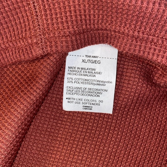 🔴SOLD🔴 NWT Under Armour Men’s Waffle Henley Shirt - Crew Neck Burnt Orange XL - Picture 6 of 6